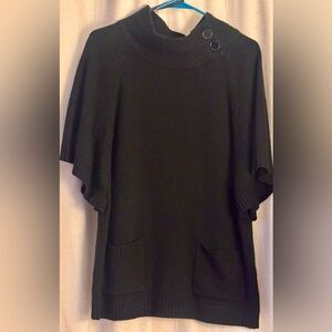 Alyx Black Short-Sleeve Pocket Poncho Sweater